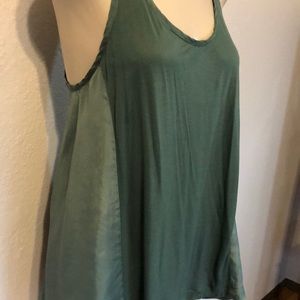 Anthropologie Tops - Silk and knit racer back tank Anthropologie Tops - Silk and knit racer back tank